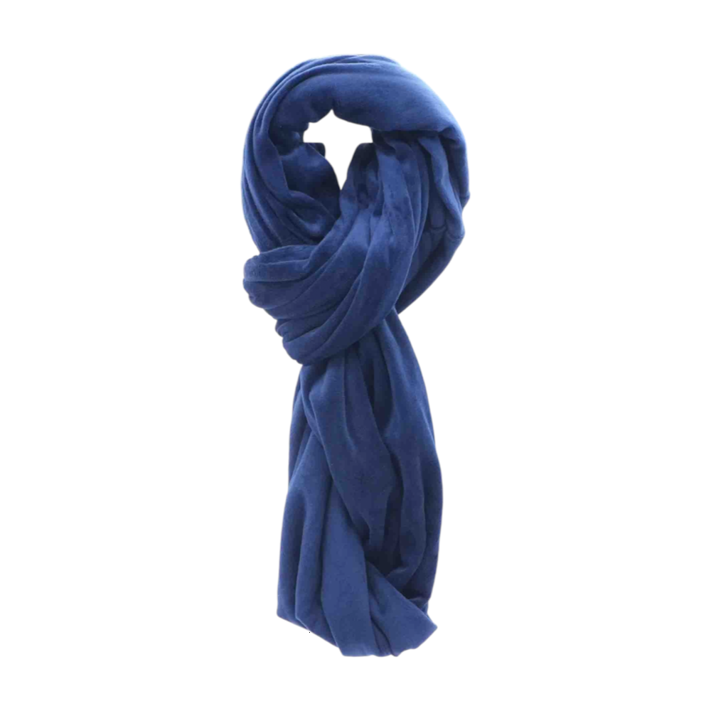 Navy Polyester Infinity Scarf