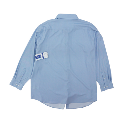 Blue Big & Tall Geometric Long Sleeve Button Down