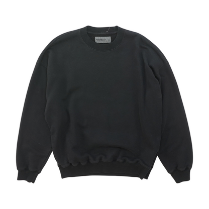 Black Solid Sweatshirt Pullover