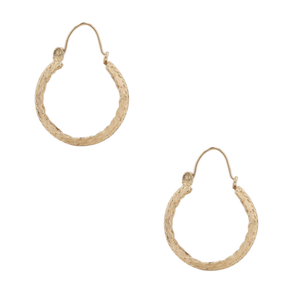 14K Yellow Gold Hoop Earrings