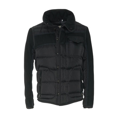 Black Ryan Mixed-Media Down Jacket
