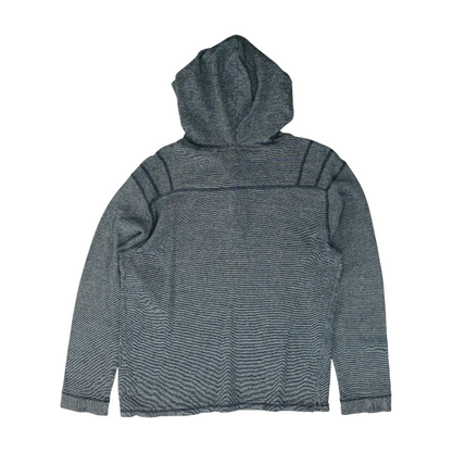 Blue Solid Hoodie Pullover