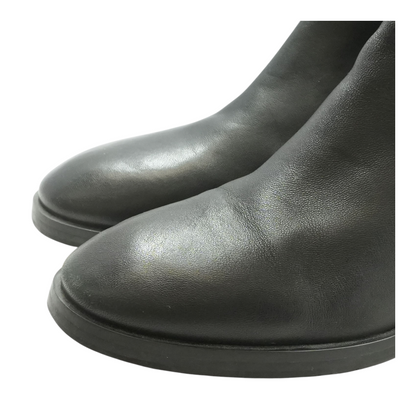 Black Frannie Leather Knee-High Boots