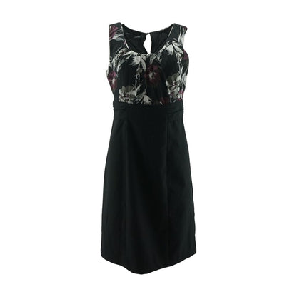 Black Floral Midi Dress