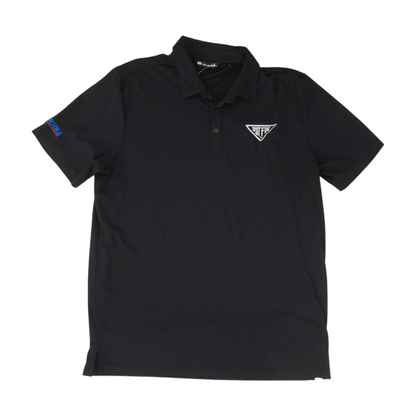 Black Solid Short Sleeve Polo