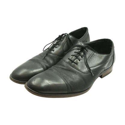 Black Leather Derby/oxford Dress Shoes