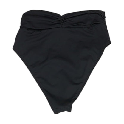 Black Solid Swim Bottom
