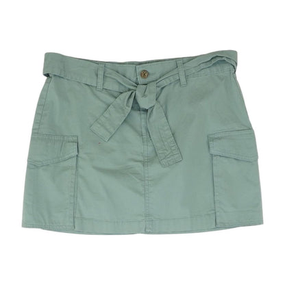 Olive Solid Midi Skirt
