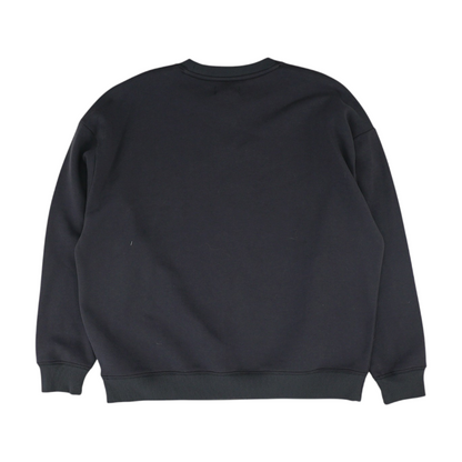 Black Solid Sweatshirt Pullover