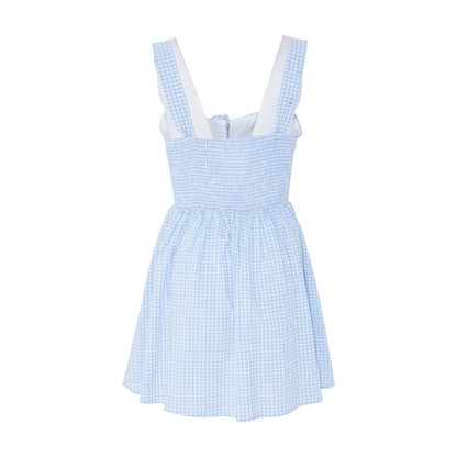 Blue Check Mini Dress