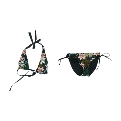 Black Tropical Two-Piece