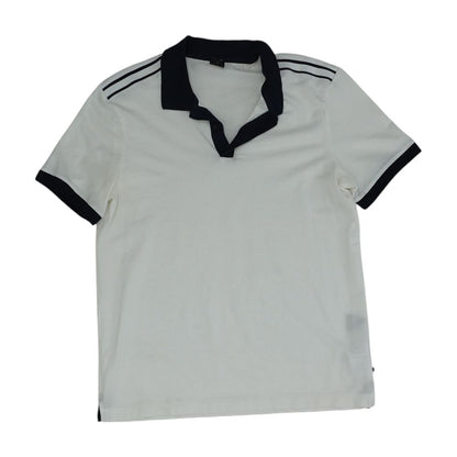 White Solid Short Sleeve Polo