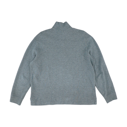Gray Solid 1/4 Zip Sweater