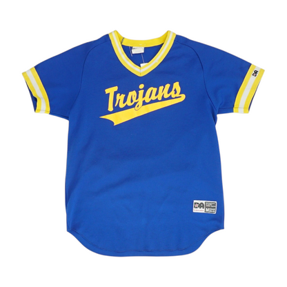 Vintage Men's Blue Trojans Short Sleeve Jersey