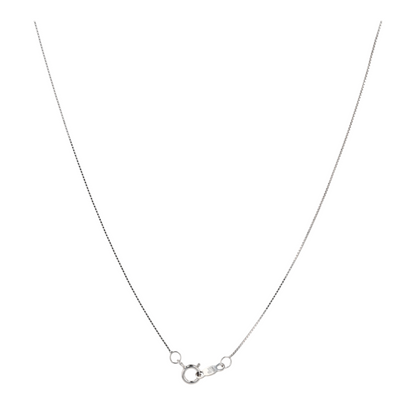 10K White Gold Blue Topaz Pendant Necklace – Image 2