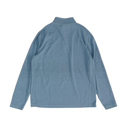 Blue Solid 1/4 Zip Pullover