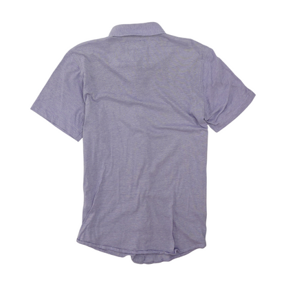 Lavender Solid Short Sleeve Button Down