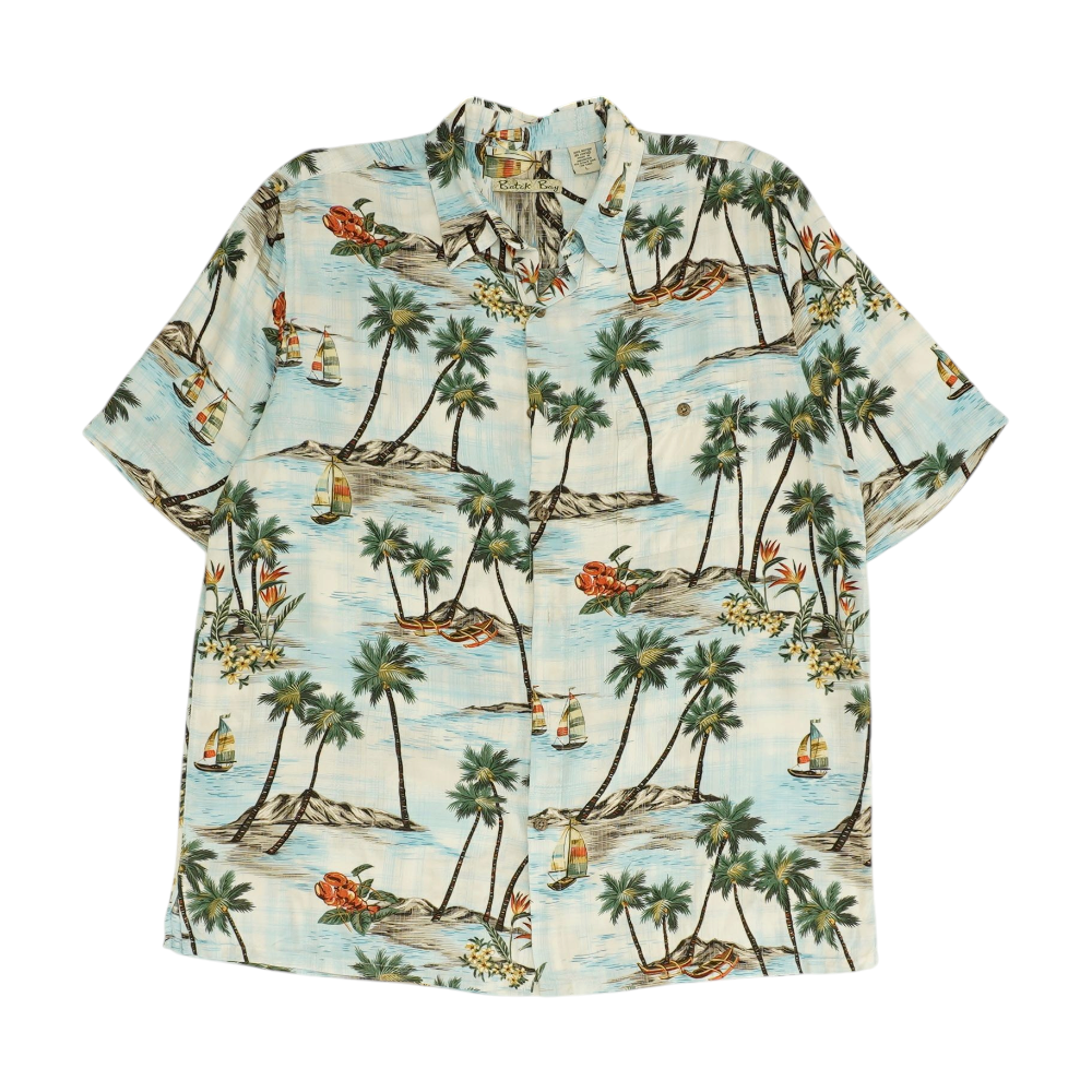 Multi Tropical Short Sleeve Button Down