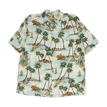 Multi Tropical Short Sleeve Button Down
