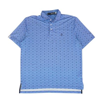 Blue Print Short Sleeve Polo