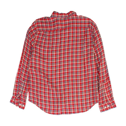 Red Plaid Long Sleeve Button Down