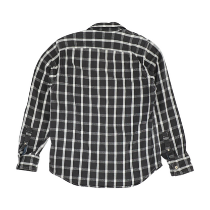 Gray Plaid Flannel Button Down