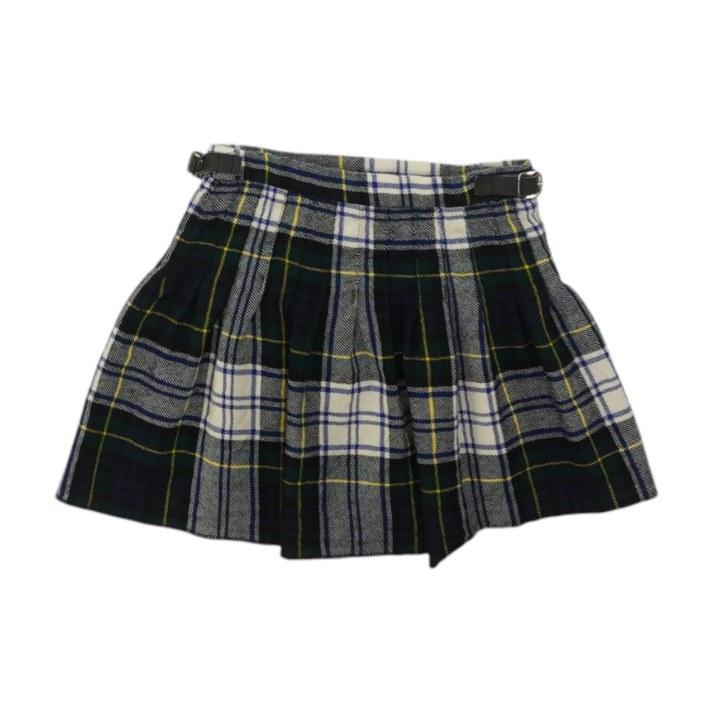Navy Plaid Skirt