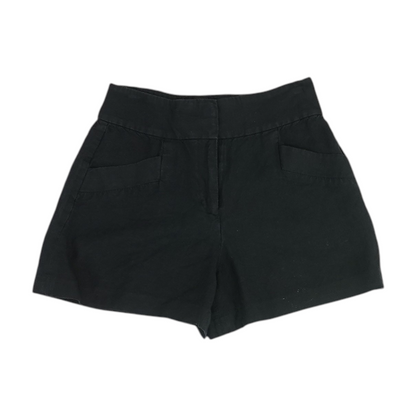 Black Solid Chino Shorts