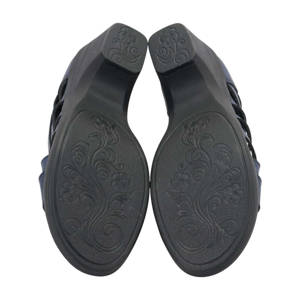 Navy Heeled Sandals
