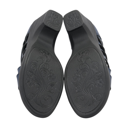 Navy Heeled Sandals