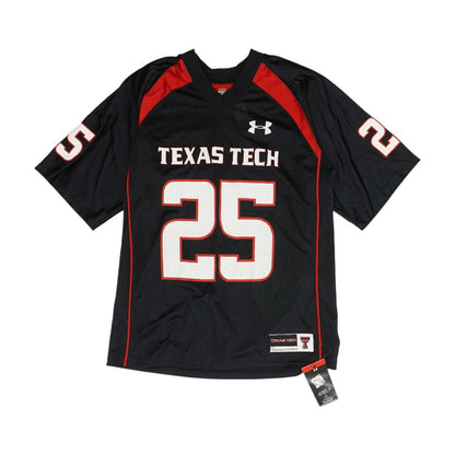 Black #25 Texas Tech Red Raiders Misc Short Sleeve Jersey