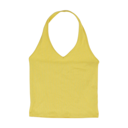 Yellow Cropped Blouse