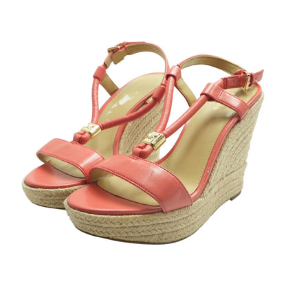 Coral Wedged Sandals