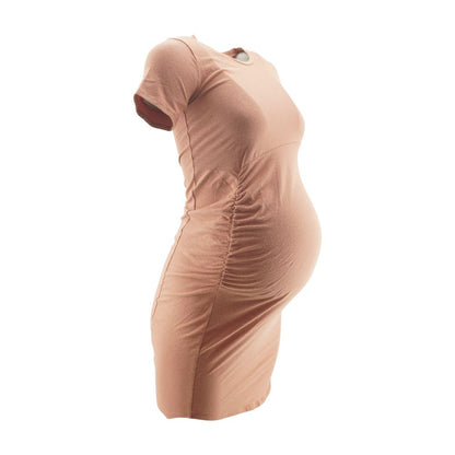 Peach Mini Maternity Dress