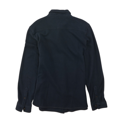 Navy Solid Long Sleeve Button Down