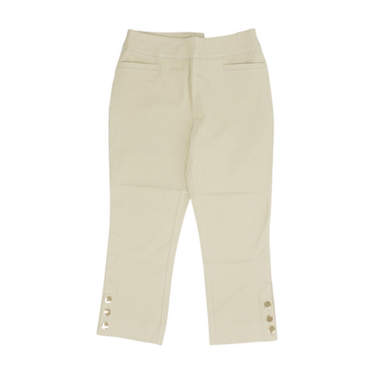 Khaki Solid Capris