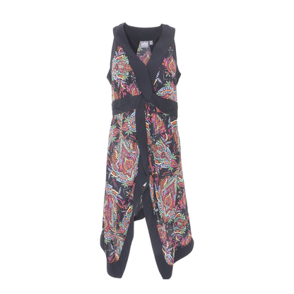 Black Abstract Midi Dress