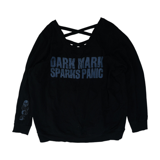 Black Graphic Sweatshirt Pullover