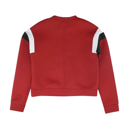 Red Solid Sweatshirt Pullover