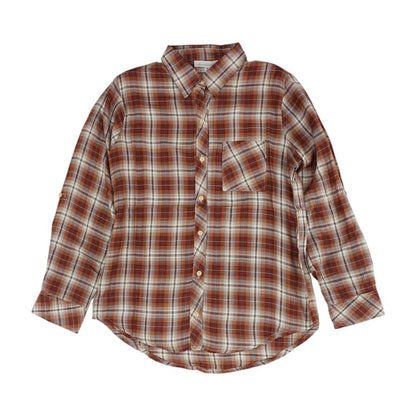 Rust Plaid Button Down