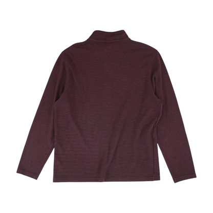 Maroon Striped 1/4 Zip Pullover