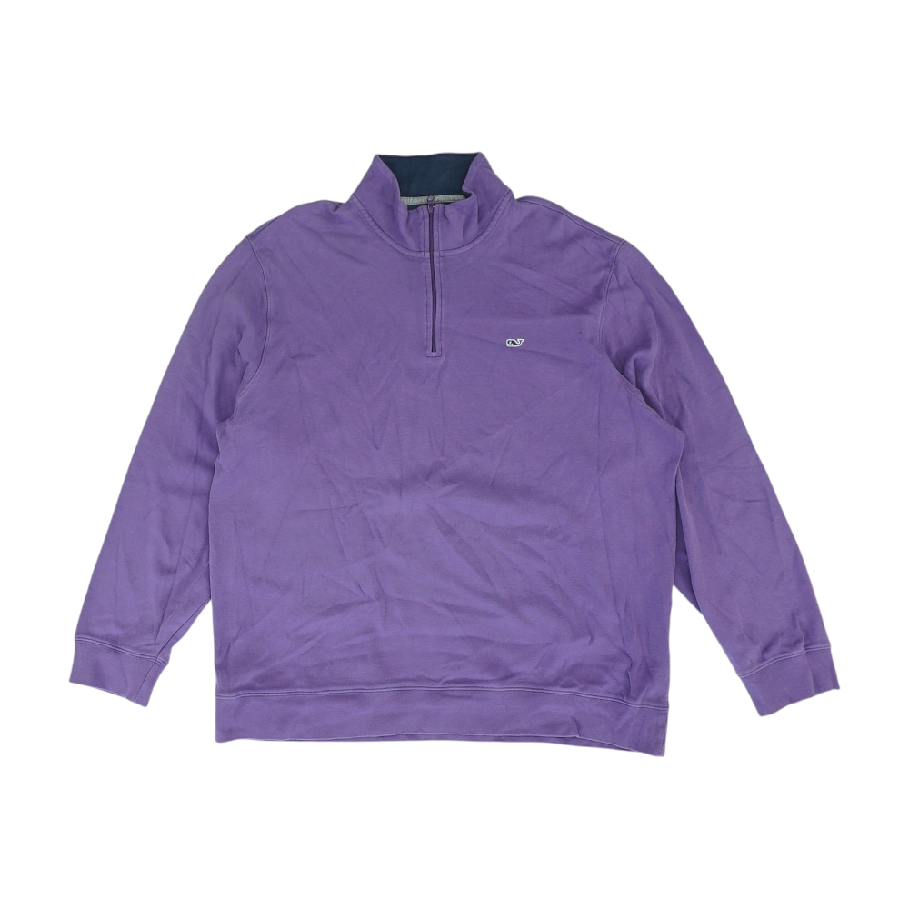 Purple Solid 1/4 Zip Pullover