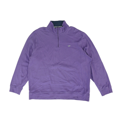 Purple Solid 1/4 Zip Pullover