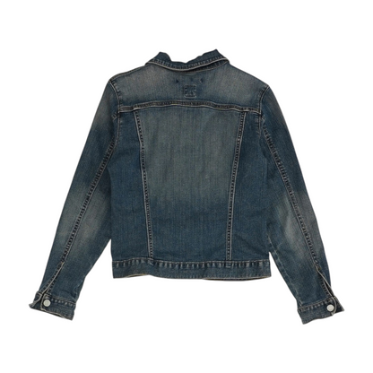 Blue Solid Denim Jacket