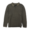 Brown Check Long Sleeve Polo