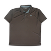 Brown Striped Short Sleeve Polo