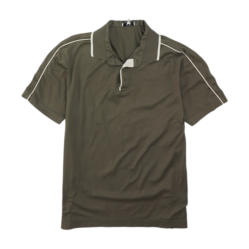 Gray Solid Short Sleeve Polo