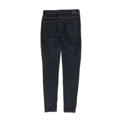 Navy Solid High Rise Skinny Leg Jeans