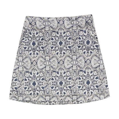 Navy Graphic Mini Skirt