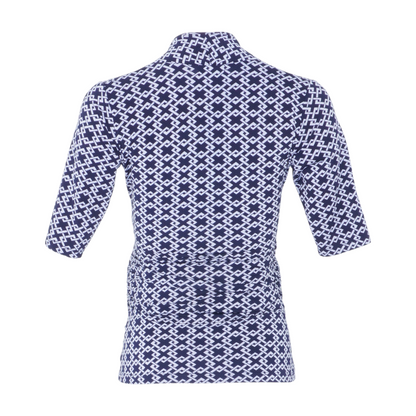 Navy Maternity Print Blouse